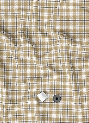 Tecido Oxford Estampa Digital  Xadrez Mini Palha 1,55m de Largura