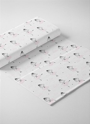 Tecido Oxford Estampa Digital Bailarina Fofa 1,55m de Largura