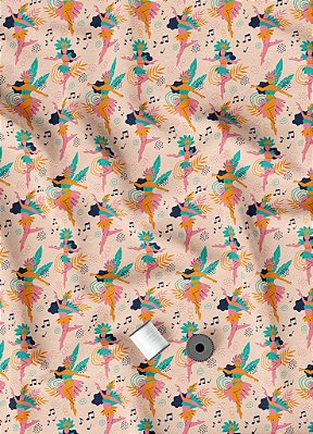 Tecido Oxford Estampa Digital Carnaval 1,55m de Largura