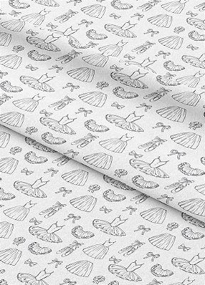 Tecido Oxford Estampa Digital Vestido de Balé 1,55m de Largura