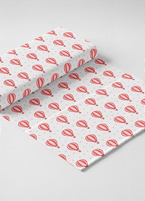 Tecido Oxford Estampa Digital Balãozinho Vermelho 1,55m de Largura