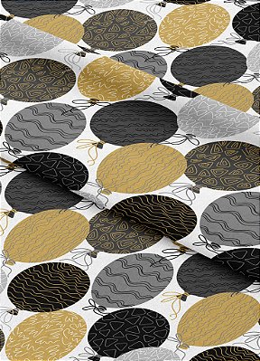 Tecido Oxford Estampa Digital Balõezinhos Coloridos 1,55m de Largura