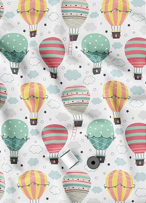 Tecido Oxford Estampa Digital Baloeiros 1,55m de Largura