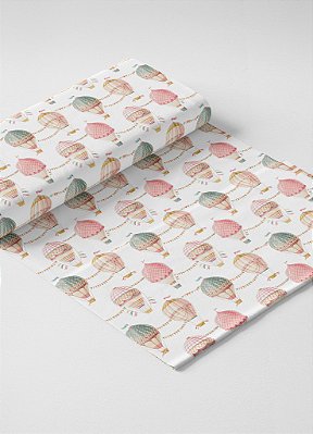 Tecido Oxford Estampa Digital Balões e Bandeirinhas 1,55m de Largura