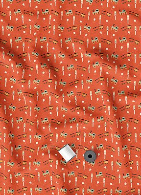 Tecido Oxford Estampa Digital Ferrovia 1,55m de Largura