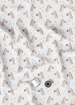 Tecido Oxford Estampa Digital Girafas 1,55m de Largura