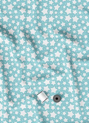 Tecido Oxford Estampa Digital Blue Star 1,55m de Largura