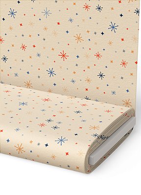 Tecido Oxford Estampa Digital Estrelas Fundo Palha 1,55m de Largura