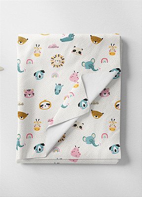 Tecido Oxford Estampa Digital Bichinhos e Pintinhas 1,55m de Largura