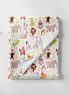 Tecido Oxford Estampa Digital Bichos do Safári 1,55m de Largura