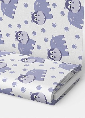 Tecido Oxford Estampa Digital Hipopótamo 1,55m de Largura