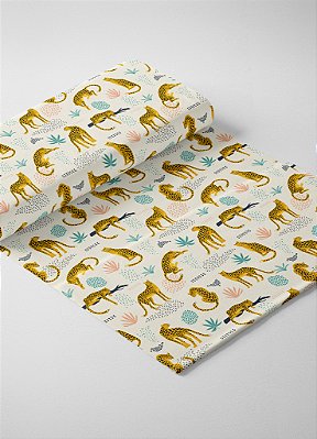 Tecido Oxford Estampa Digital Onça Pintada 1,55m de Largura