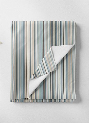 Tecido Oxford Estampa Digital Listras Azul Palha e Marrom 1,55m de Largura