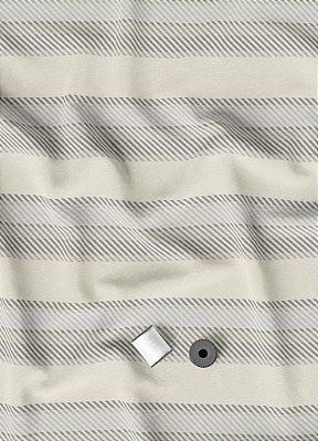 Tecido Oxford Estampa Digital Listras Riscadas Palha e Cinza 1,55m de Largura