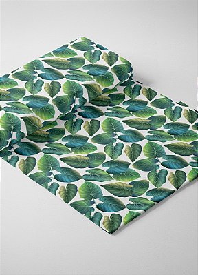 Tecido Oxford Estampa Digital Folhas de Jardim Verde 1,55m de Largura