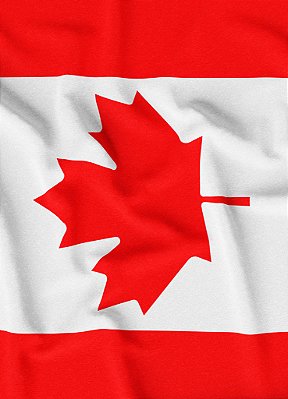 Tecido Helanca Estampa Digital Bandeira do Canadá 1,55m de Largura