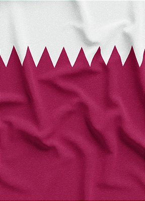 Tecido Helanca Estampa Digital Bandeira do Catar 1,55m de Largura