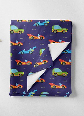 Tecido Veludo Suede Estampa Digital Corrida Fundo Roxo 1,40m de Largura