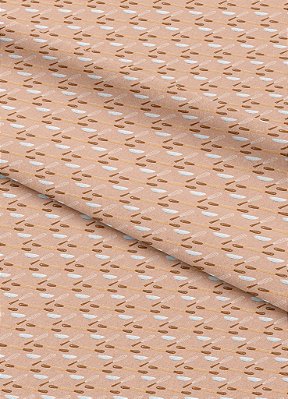 Tecido Veludo Suede Estampa Digital Tigela Marrom 1,40m de Largura