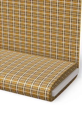 Tecido Veludo Suede Estampa Digital  Xadrez Fino Branco e Branco 1,40m de Largura