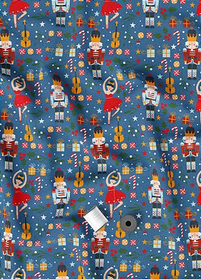 Tecido Veludo Suede Estampa Digital Quebra Nozes 1,40m de Largura