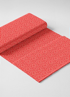 Tecido Veludo Suede Estampa Digital Estrrelinha Fundo Vermelho 1,40m de Largura
