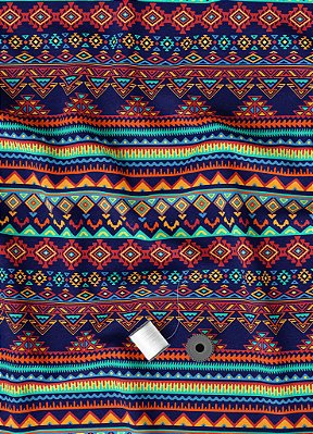 Tecido Veludo Suede Estampa Digital Tribal 1,40m de Largura