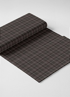 Tecido Veludo Suede Estampa Digital Xadrez Marrom e Cinza 1,40m de Largura