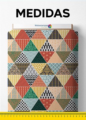Tecido Veludo Suede Estampa Digital Flores e Formas Multicores 1,40m de Largura