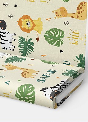 Tecido Veludo Suede Estampa Digital Bichinhos Selvagens 1,40m de Largura