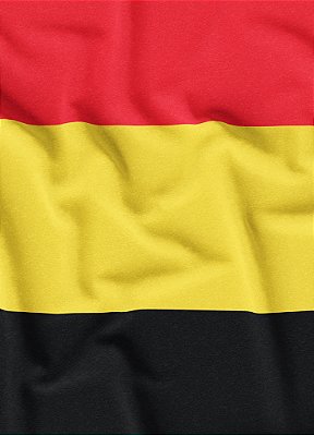 Tecido Veludo Suede Estampa Digital Bandeira da Bélgica 1,40m de Largura