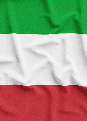 Tecido Veludo Suede Estampa Digital Bandeira da Itália 1,40m de Largura