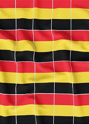 Tecido Veludo Suede Estampa Digital Bandeirinhas da Bélgica 1,40m de Largura