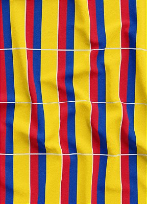 Tecido Veludo Suede Estampa Digital Bandeirinhas da Colômbia 1,40m de Largura