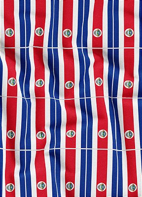 Tecido Veludo Suede Estampa Digital Bandeirinhas da Costa Rica 1,40m de Largura