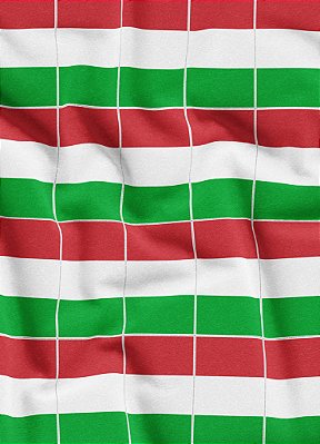 Tecido Veludo Suede Estampa Digital Bandeirinhas da Itália 1,40m de Largura