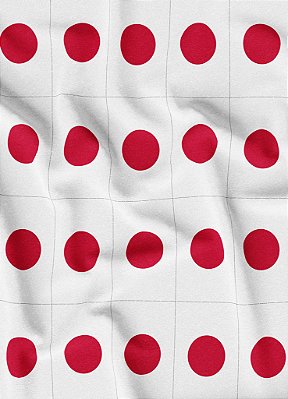 Tecido Veludo Suede Estampa Digital Bandeirinhas do Japão 1,40m de Largura