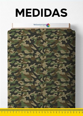 Tecido Tactel Estampa Digital Camuflagem Tradicional 1,55m de Largura