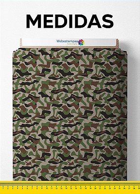 Tecido Tactel Estampa Digital Camuflado Militar 1,55m de Largura