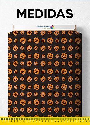 Tecido Tactel Estampa Digital Abóbora Helloween 1,55m de Largura