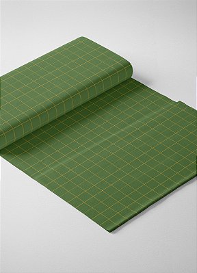 Tecido Microfibra Estampa Digital Quadriculado Natal Verde 1,55 de Largura