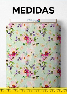 Tecido Microfibra Estampa Digital Floral 5 com 1,55m de Largura