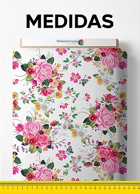 Tecido Microfibra Estampa Digital Floral 23 com 1,55m de Largura