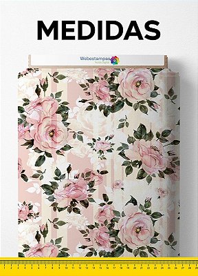Tecido Microfibra Estampa Digital Floral 79 com 1,55m de Largura