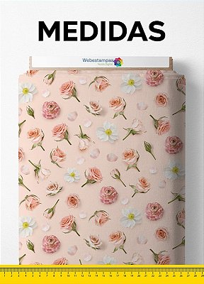 Tecido Microfibra Estampa Digital Floral 83 com 1,55m de Largura