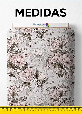 Tecido Microfibra Estampa Digital Floral 84 com 1,55m de Largura
