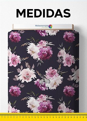 Tecido Microfibra Estampa Digital Floral 95 com 1,55m de Largura