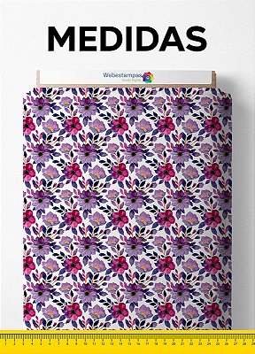 Tecido Microfibra Estampa Digital Floral 115 com 1,55m de Largura