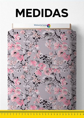Tecido Microfibra Estampa Digital Floral 140 com 1,55m de Largura