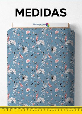Tecido Microfibra Estampa Digital Floral 179 com 1,55m de Largura